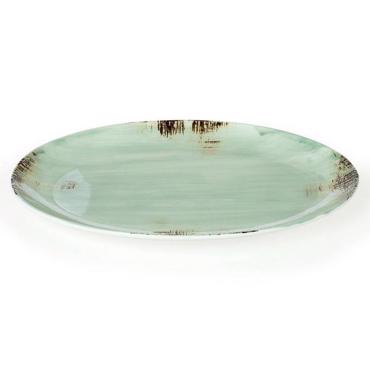 Cryspo Trio Πιατέλα Πορσελάνης Οβάλ 38x29εκ 'COUNTRY GREEN' 3712006